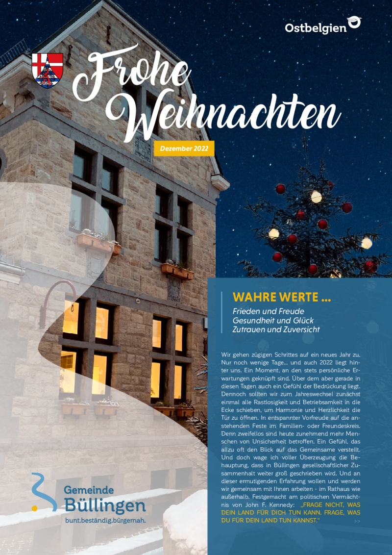 Titelseite Weihnachtsbotschaft 2022